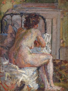 Desnudo en una cama